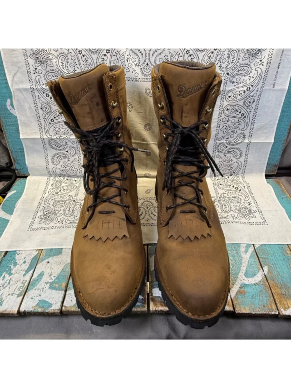 Danner Longhorn Rugged Roper GTX Waterproof Vibram Boots 44764 Men 11.5D Worn 2X